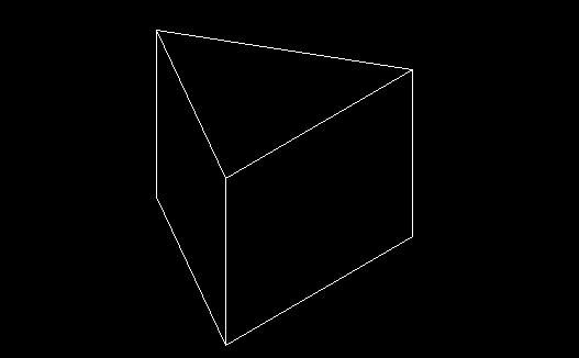 cad怎么绘制一个立体的三角柱?