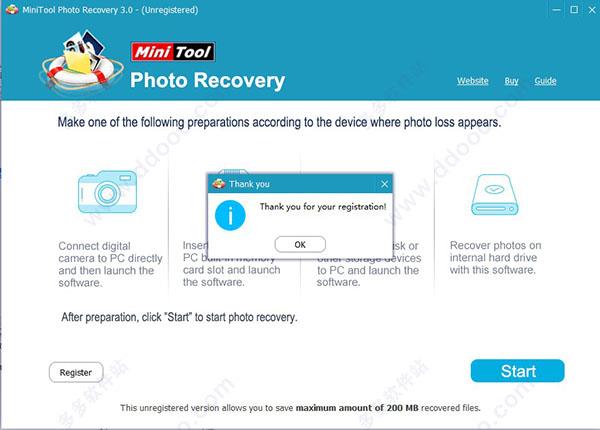 MiniTool Photo Recovery破解版 MiniTool Photo Recovery(图片数据恢复软件) v3.0 注册特别版(附破解补丁+安装教程)