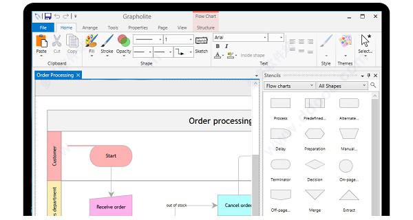 Grapholite破解版下载 Grapholite(流程图制作软件) v5.5.4 官方特别版