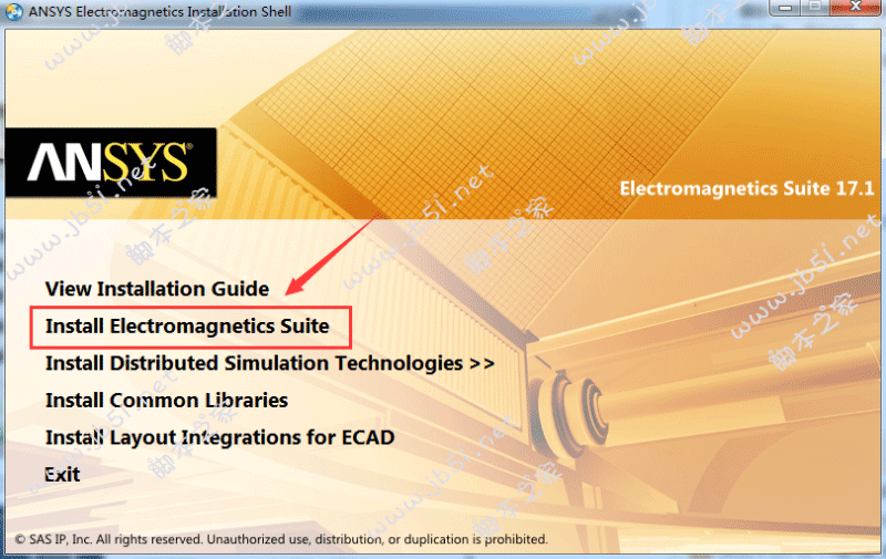 ANSYS Electromagnetics Suite v17.1安装破解授权教程