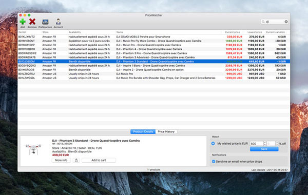 PriceWatcher for Mac