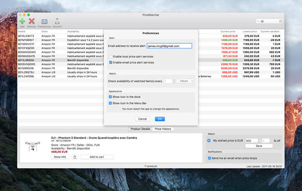 PriceWatcher Mac版