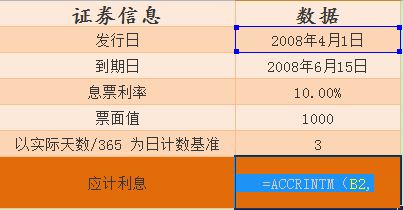 excel表格中Accrintm函数使用教程