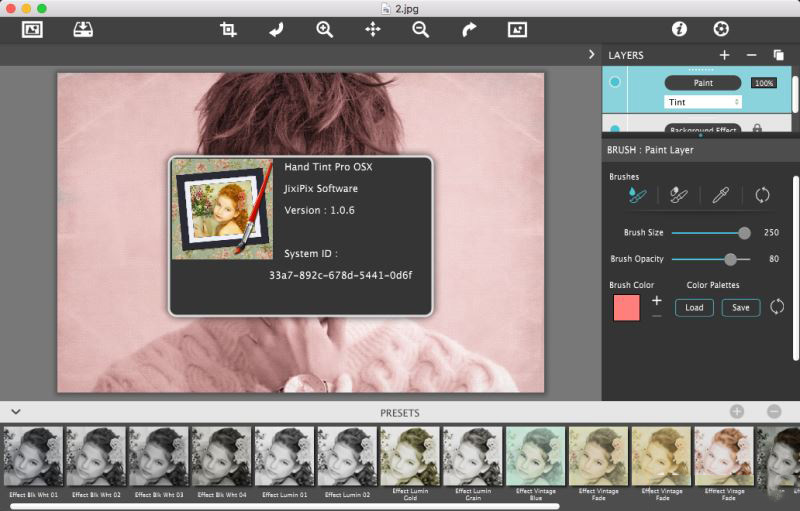 JixiPix Hand Tint Mac版下载 JixiPix Hand Tint Pro for Mac(图片处理软件)特别版 V1.0.20 苹果电脑版(附注册码)