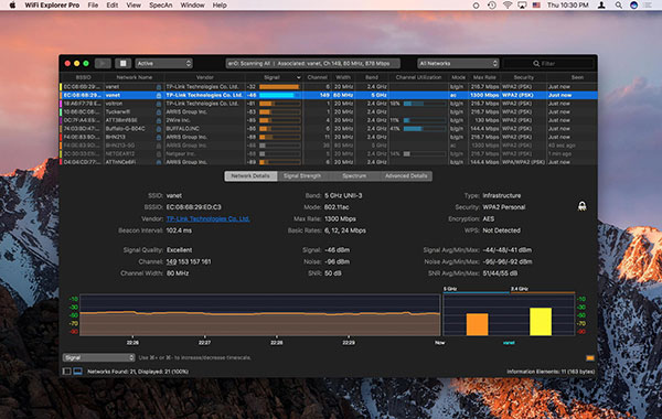 WiFi Explorer Pro for Mac(WiFi无线扫描和管理工具) v3.6.1 苹果电脑版
