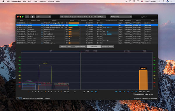 WiFi Explorer专业破解版下载 WiFi Explorer Pro for Mac(WiFi无线扫描和管理工具) v3.5.4 苹果电脑版