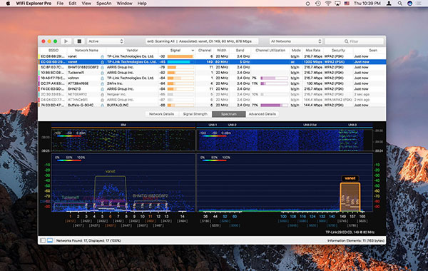 WiFi Explorer专业破解版下载 WiFi Explorer Pro for Mac(WiFi无线扫描和管理工具) v3.5.4 苹果电脑版