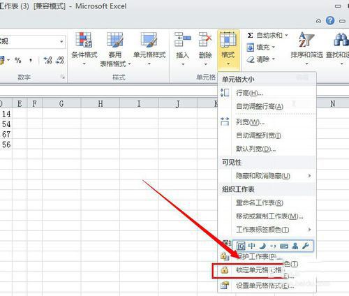 excel2010中把数据进行分区域锁定的设置方法