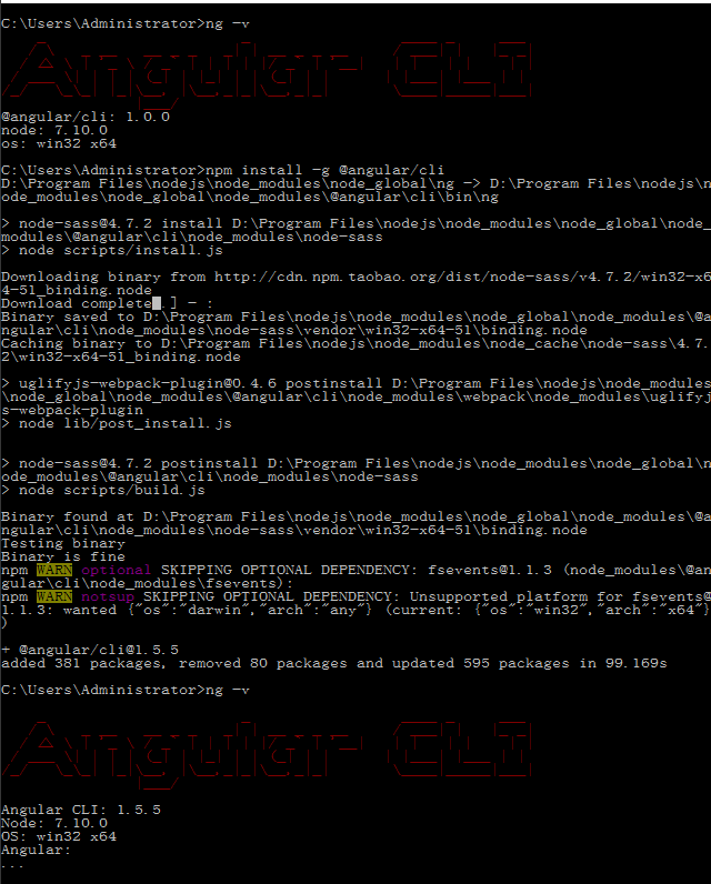 Angular4学习之Angular CLI的安装与使用教程