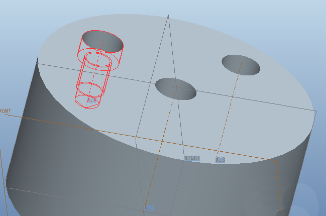 proe模型怎么打孔 proe创建各种孔特征的教程