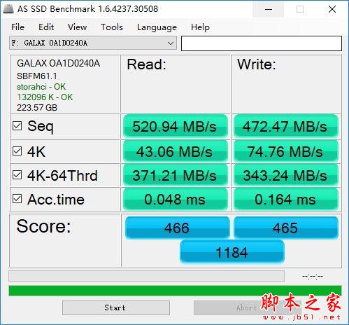 499元！影驰ONE 240G SSD评测：东芝原厂颗粒+群联主控