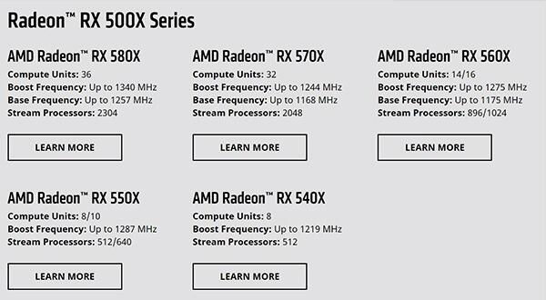 AMD发布Radeon 500X系列显卡 一堆马甲
