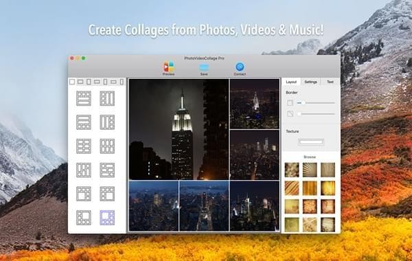 PhotoVideoCollage Mac版下载 PhotoVideoCollage for Mac(视频和图片拼贴软件) V2.0 苹果电脑版