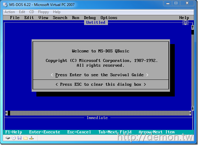 msdn上ms-dos 6.22的安装方法