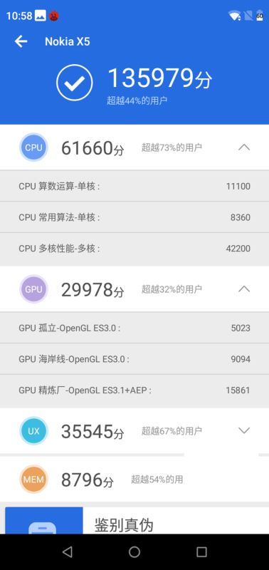 诺基亚X5跑分多少？诺基亚X5安兔兔性能跑分实测