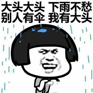 大头大头下雨不愁表情包高清免费版