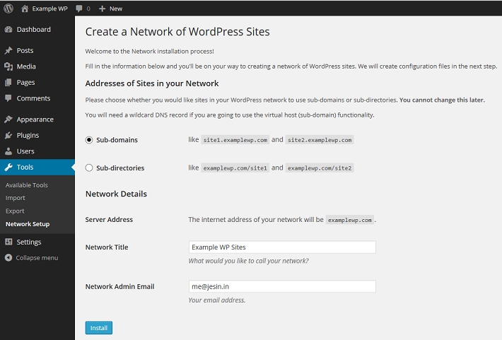 Nginx环境下WordPress的多站点功能配置详解”