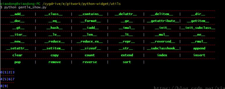 python 美化输出信息