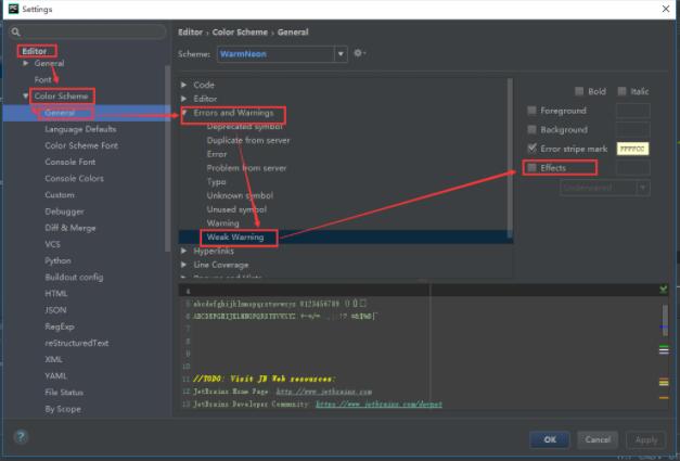 Pycharm 去除波浪线