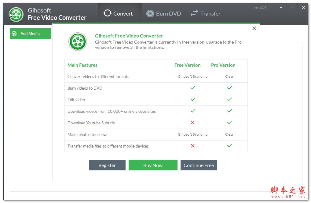 Gihosoft Free Video Converter(视频转换工具) v1.2.1 免费安装版