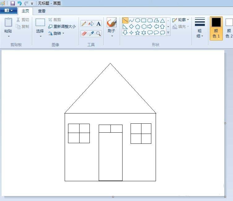 畫圖工具怎麼繪製彩色的房子?_圖形圖像_軟件教程_腳本之家