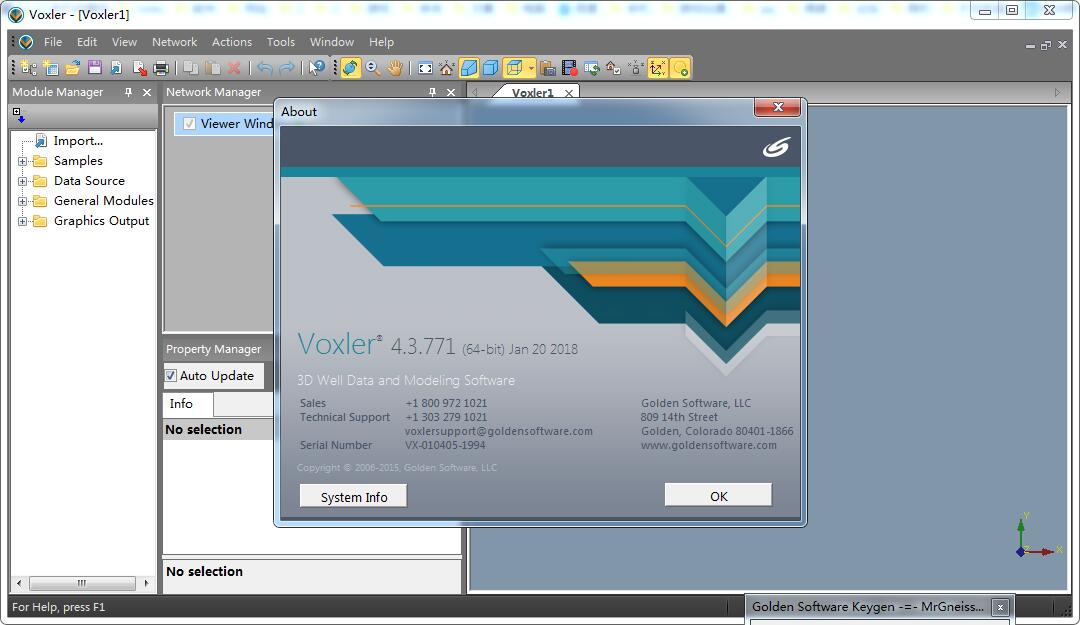 Golden Software Voxler 4 V4.3.771.0 英文安装版(附注册机+安装破解教程)