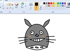 画图工具怎么绘制可爱的Q版龙猫头像?