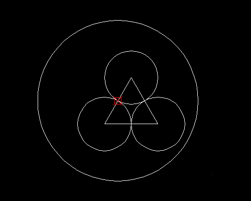 cad怎么绘制连环三心形的图形? cad心连心的绘制方法