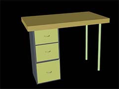 C4D怎么建模三维立体的桌子模型?