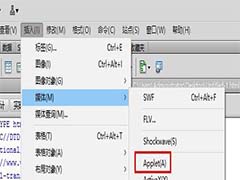 Dreamweaver cs5怎么插入AppLet类型文件?