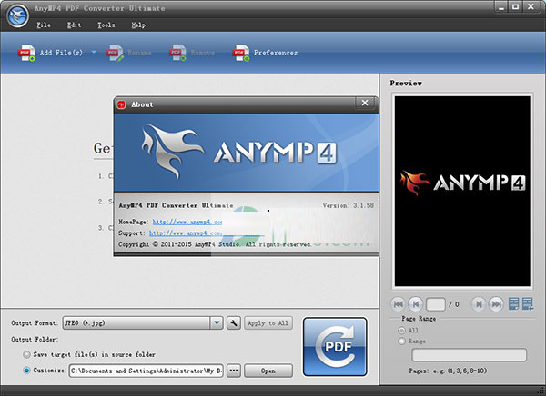 AnyMP4 PDF Converter Ultimate