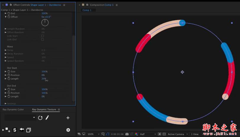 Ouroboros2插件下载 AE路径生长动画图形MG脚本AEscripts Ouroboros 2.0.3 免费版+使用教程