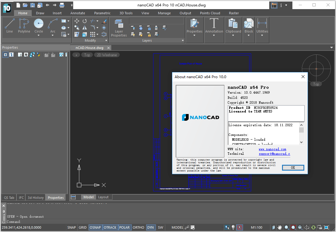 Nanosoft nanoCAD Pro 10.0破解版