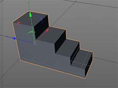 c4d怎么制作三维立体的楼梯模型?