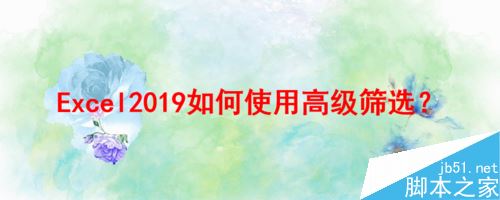 Excel2019高级筛选功能怎么使用？