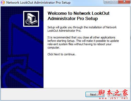 Network LookOut Administrator Professional 5.1.5 instaling
