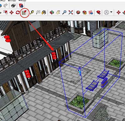 su模型怎么整体放大? sketchup模型放大的教程