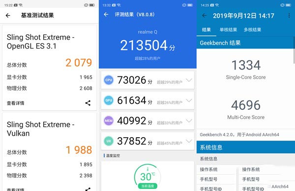 realmeq3跑分图片