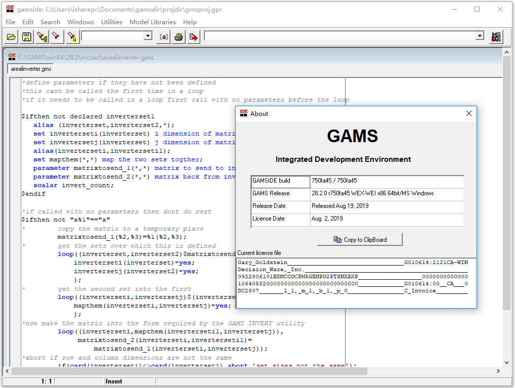 通用代数建模系统 GAMS 28.2.0 授权激活版(附替换补丁+教程) Win64位
