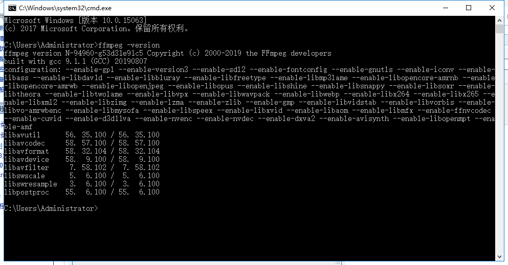 windows安装ffmpeg开源视频工具环境配置、用法插图2