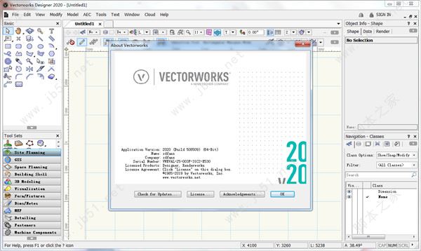 三维建模设计软件 Vectorworks 2020 SP1 中文特别版 附激活教程+激活补丁