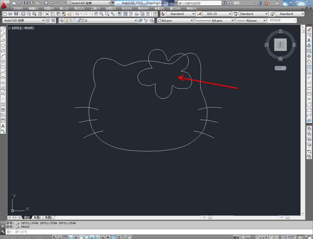 CAD怎么绘制卡通造型的hellokitty猫?