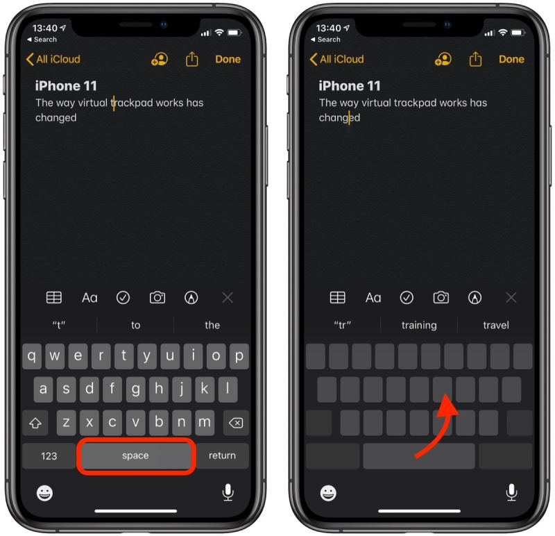 iOS13快速输入小技巧