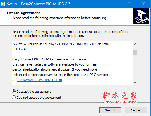 图片格式转换工具下载 Easy2Convert PIC to JPG(图片格式转换器) v3.1 免费安装版