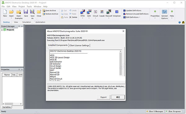 ansys electronics suite 2020 R1 64位破解版