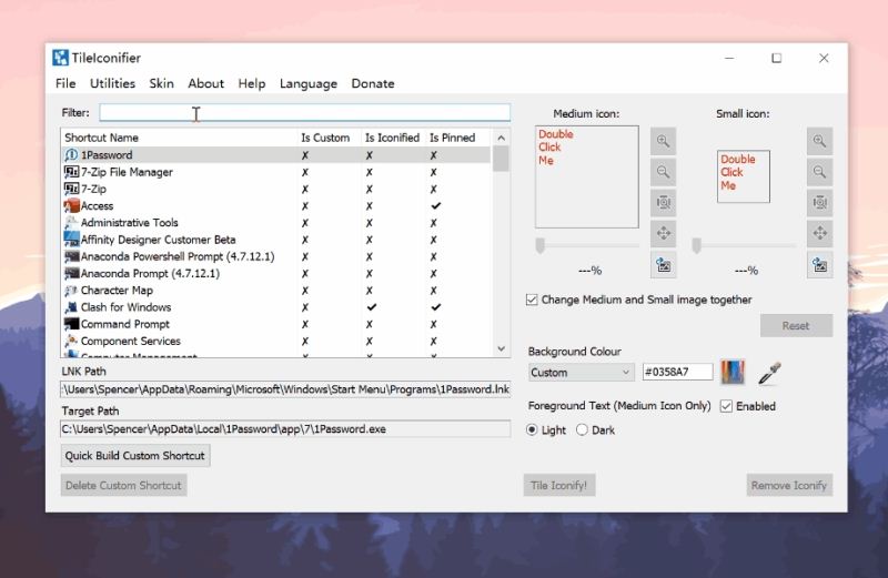 TileIconifier下载 TileIconifier(win10开始菜单美化工具) v2.2.6776 免装版 32/64位