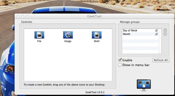 GeekTool mac版下载 GeekTool(自定义桌面定制应用) fpr Mac V3.3.1 苹果电脑版