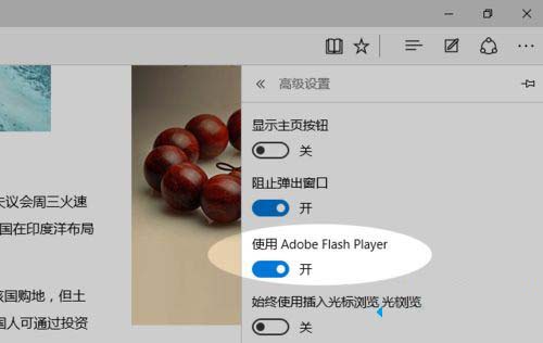 win10系统edge浏览器禁止flansh加载的方法