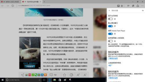 win10系统edge浏览器禁止flansh加载的方法
