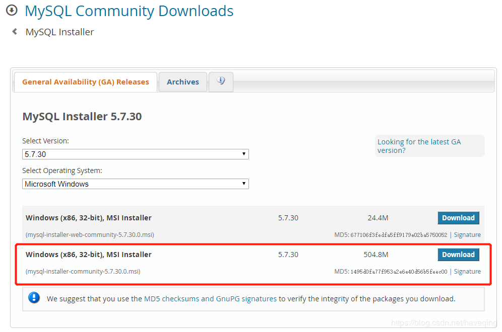 win10 安装 mysql 5.7 msi版的教程图文详解”